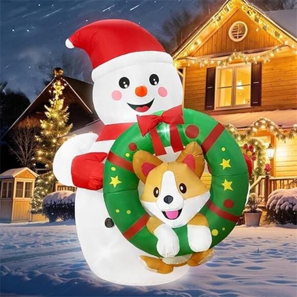6FT Inflatable Outdoor Decorations, Christmas Blow Ups...